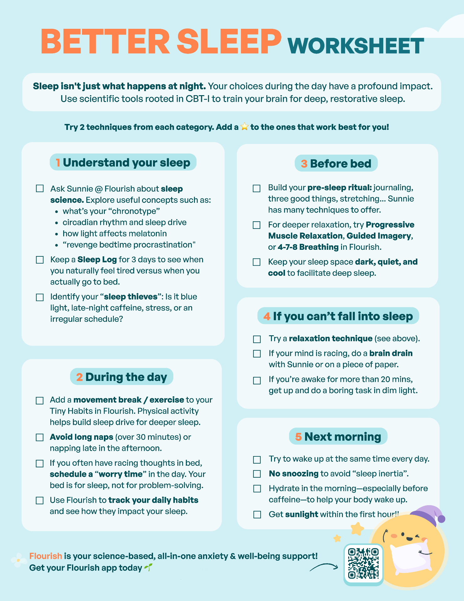 Better Sleep Toolkit worksheet preview